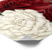 Burgundy & White Floral Wine Tasting Bridal Shower ポスター (角)