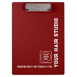 Burgundy White Salon Logo Pros clipboard クリップボード