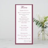 Burgundy & White Two Hearts Catholic Wedding メニュー (スタンド正面)
