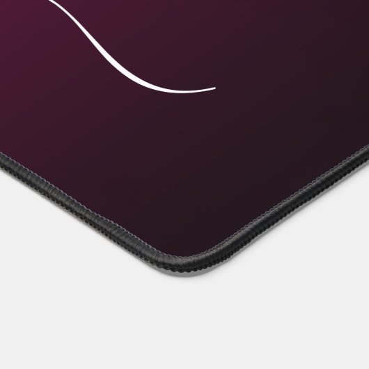 Burgundy Wine Gradient Elegant Name デスクマット (コーナー)