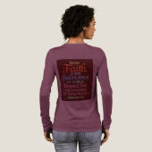 Burgundy Women's Hebrews Faith Quote トライブレンドＴシャツ (背面全体)