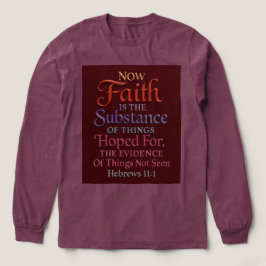 Burgundy Women's Hebrews Faith Quote トライブレンドＴシャツ