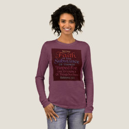 Burgundy Women's Hebrews Faith Quote トライブレンドＴシャツ