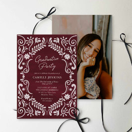 Burgurgy Fiesta Graduation Party Photo Invite 招待状