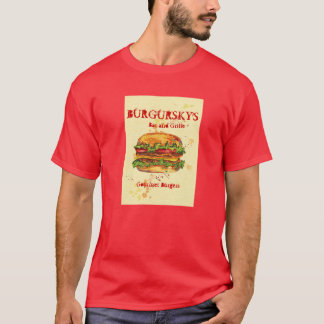 BURGURSKYのグルメ向きのハンバーガー Tシャツ