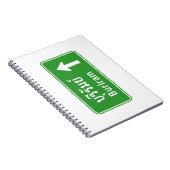 Buriram Ahead ⚠タイ高速道路交通標識⚠ ノートブック (右側)