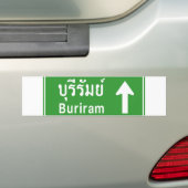 Buriram Ahead ⚠タイ高速道路交通標識⚠ バンパーステッカー (車上)