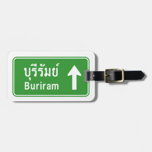 Buriram Ahead ⚠タイ高速道路交通標識⚠ ラゲッジタグ