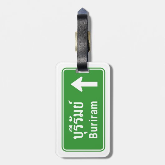 Buriram Ahead ⚠タイ高速道路交通標識⚠ ラゲッジタグ (裏面縦)