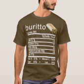 Buritto Nutrition Factsラベル Tシャツ (正面)