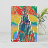 BurjカラフルなKhalifaの多彩な絵画 招待状 (スタンド正面)