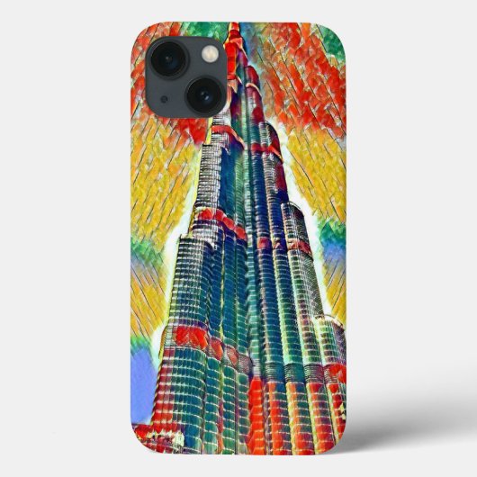 BurjカラフルなKhalifaの多彩な絵画 Case-Mate iPhoneケース (裏面)