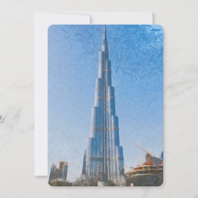 Burj Khalifaのドバイの絵画 (正面)