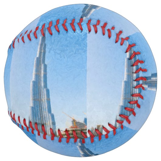 Burj Khalifaのドバイの絵画 ソフトボール (正面右)