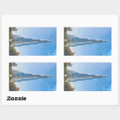 Burj Khalifaのドバイの絵画 長方形シール (シート)