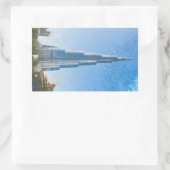 Burj Khalifaのドバイの絵画 長方形シール (バッグ)