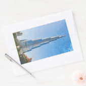 Burj Khalifaのドバイの絵画 長方形シール (封筒)