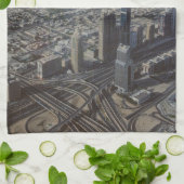 Burj Khalifaの眺め、ドバイ キッチンタオル (折り畳み)