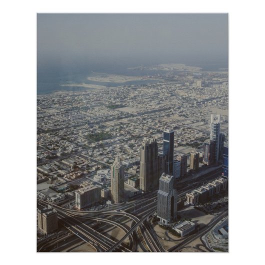 Burj Khalifaの眺め、ドバイ ポスター (正面)