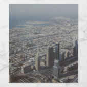 Burj Khalifaの眺め、ドバイ ワインラベル (シングルラベル)