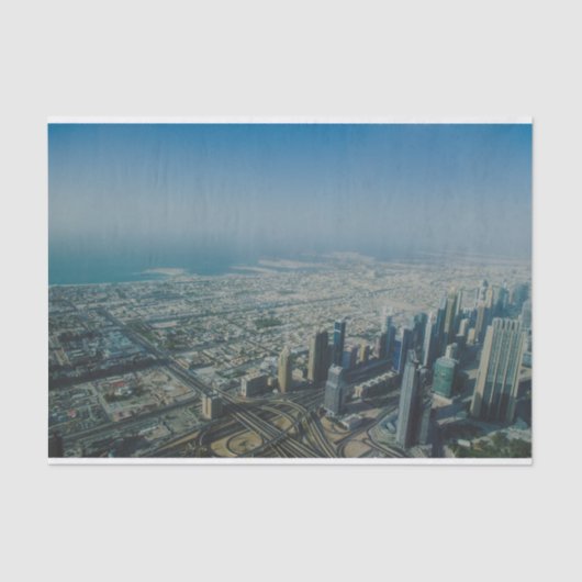 Burj Khalifaの眺め、ドバイ 薄葉紙 (正面)
