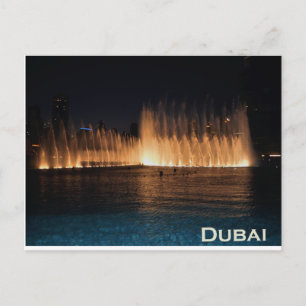 Burj Khalifaの踊り噴水、ドバイはがき ポストカード