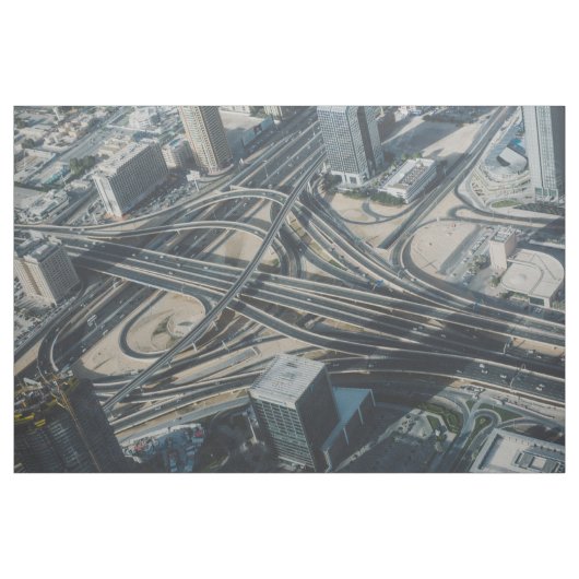 Burj Khalifaの道の眺め、ドバイ ファブリック (ヤード)