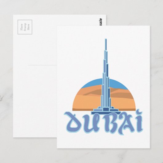 Burj Khalifaドバイ ポストカード (正面/裏面)