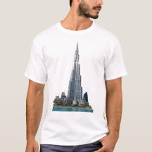 Burj Khalifaユニセックスロゴ付き基本Tシャツ