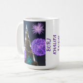 Burj Khalifa照明付き花ドバイUAE コーヒーマグカップ (正面左)