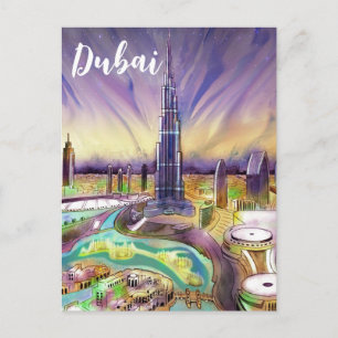 Burj Khalifa、ドバイはがき ポストカード