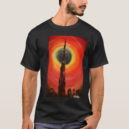 Burj Khalifa、ドバイ Tシャツ (正面)