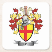 Burkeの紋章付き外衣 スクエアペーパーコースター (正面)
