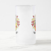 Burkeの紋章付き外衣 フロストグラスビールジョッキ (中央)