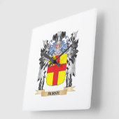 Burkeの紋章付き外衣-家紋 スクエア壁時計 (傾斜)