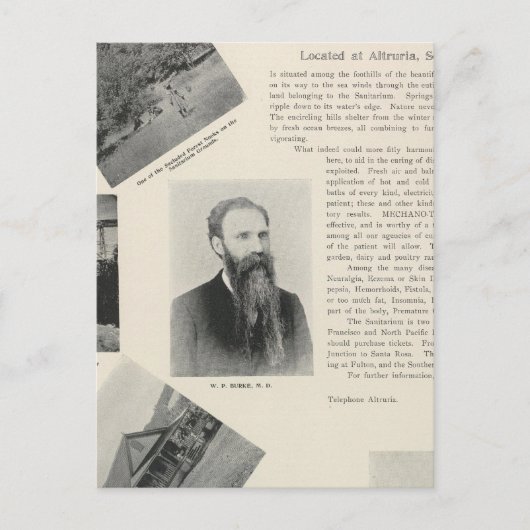 Burke's Sanitarium（カリフォルニア） ポストカード (正面)