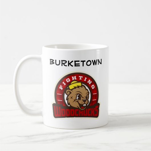 Burketownの戦いのウッドチャック コーヒーマグカップ (左)