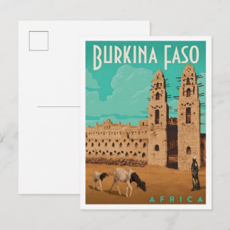 Burkina Faso Africa Vintage Travel  ポストカード