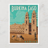 Burkina Faso Africa Vintage Travel  ポストカード (正面)