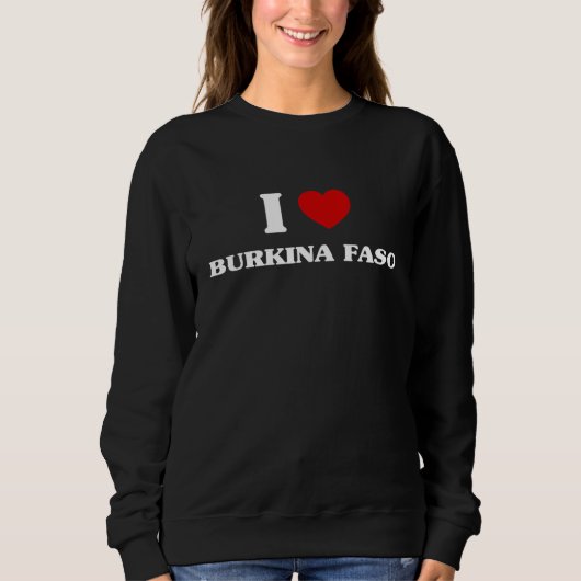 Burkina Faso I Heart Burkina Faso Souvenir Love Bu スウェットシャツ (正面)