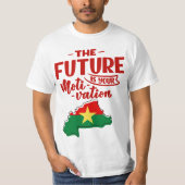 Burkina Faso le futur est motivation Tシャツ (正面)