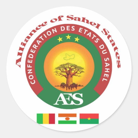 Burkina, Mali and Niger, Alliance of Sahel States ラウンドシール (正面)