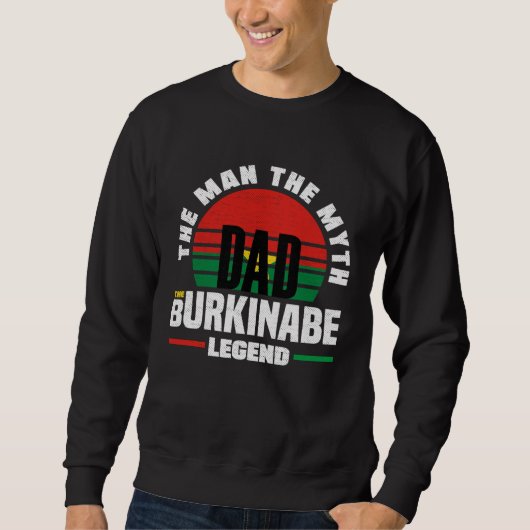 Burkinabe Burkina Faso Burkinabe Flag Fathers Day スウェットシャツ (正面)