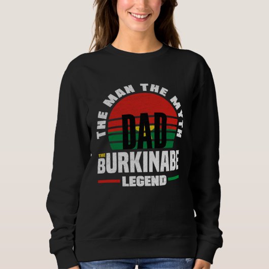 Burkinabe Burkina Faso Burkinabe Flag Fathers Day スウェットシャツ (正面)