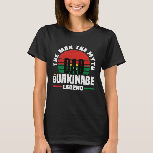Burkinabe Burkina Faso Burkinabe Flag Fathers Day Tシャツ (正面)