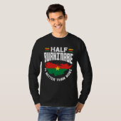 Burkinabe Burkina Faso Half Burkinabe Flag Tシャツ (正面フル)