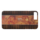 BurlウッドルックiPhone 7プラスモノグラムのケース Case-Mate iPhoneケース (裏面(横))
