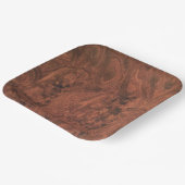 Burl Mahogany Woodテクスチャ ペーパープレート (傾斜あり)