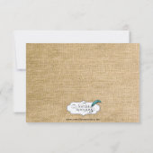 Burlapおよび樺の木結婚Poshの応答カード 出欠カード (裏面)