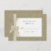 BurlapおよびBow応答カード 出欠カード (正面/裏面)